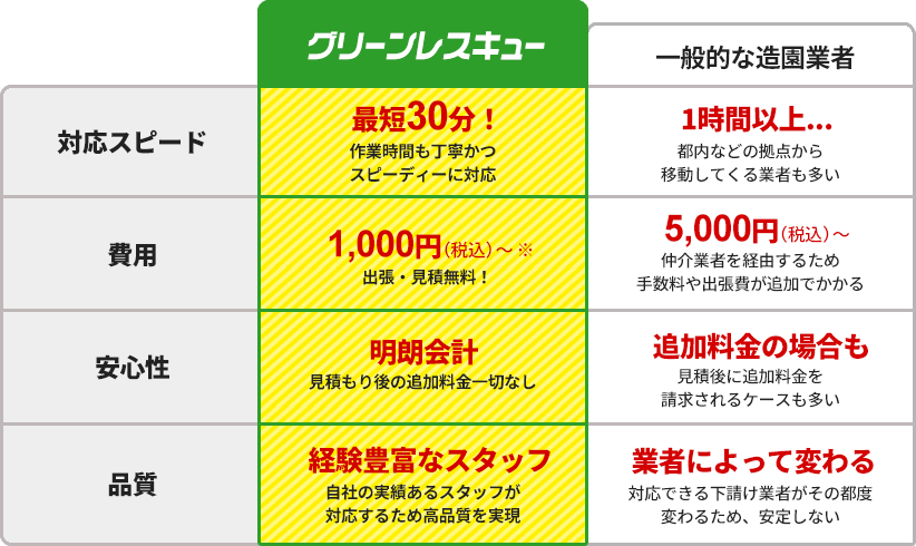 比較表
